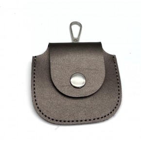 Çanta Aksesuar 8.5x8 cm cm Parlak Gri Renk Kancalı Suni Deri Cep