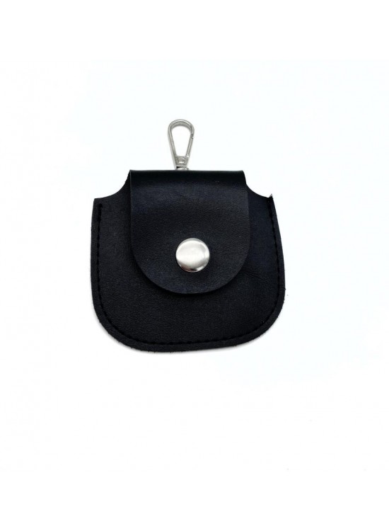 Çanta Aksesuar 8.5x8 cm cm Siyah Renk Kancalı Suni Deri Cep
