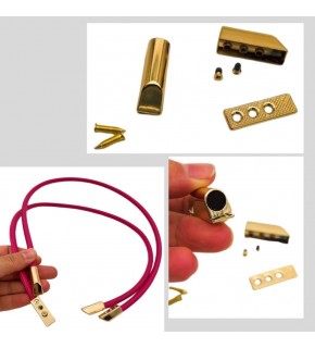 Çanta Aksesuar 8 Mm Light Gold Renk Vidalı Kulpluk 2 Adet