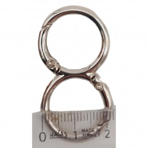 Çanta Aksesuar 8 Model Gümüş Renk Yaylı Halka 1 Adet