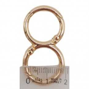 Çanta Aksesuar 8 Model Light Gold Renk Yaylı Halka 1 Adet