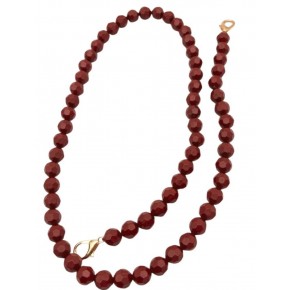 Çanta Aksesuar 80 Cm Bordo Renk Çanta Sapı Kancalı Light Gold Metalli