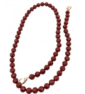 Çanta Aksesuar 80 Cm Bordo Renk Çanta Sapı Kancalı Light Gold Metalli