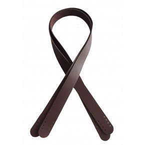 Çanta Aksesuar 80X2.4 Cm, Tek Kat Suni Deri Koyu Kahve Renk Çift Sap