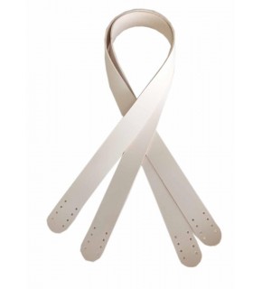 Çanta Aksesuar 80X2.4 Cm, Tek Kat Suni Deri Krem Renk Çift Sap