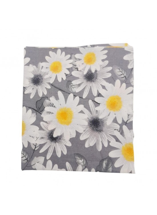 Çanta Aksesuar 80x35 cm Pamuklu Astarlık Kumaş Beyaz Papatyalı Gri Renk No:35 Çanta Aksesuar 80x35 cm Pamuklu Astarlık Kumaş Beyaz Papatyalı Gri Renk No:35