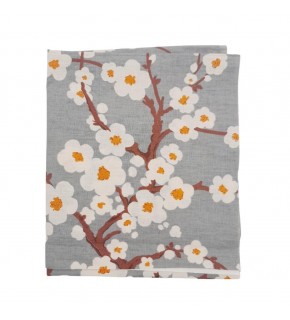 Çanta Aksesuar 80x35 cm Pamuklu Astarlık Kumaş Papatya Desen Gri Renk No:38