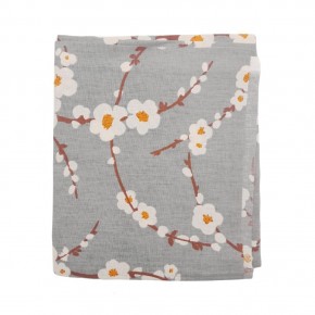 Çanta Aksesuar 80x35 cm Pamuklu Astarlık Kumaş Papatya Desen Gri Renk No:38