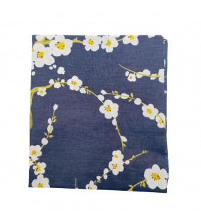 Çanta Aksesuar 80x35 cm Pamuklu Astarlık Kumaş Papatya Desen Lacivert Renk No:40