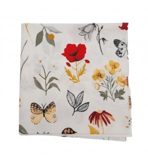 Çanta Aksesuar 80x35 cm Pamuklu Astarlık Kumaş Renkli Çiçekli No:37