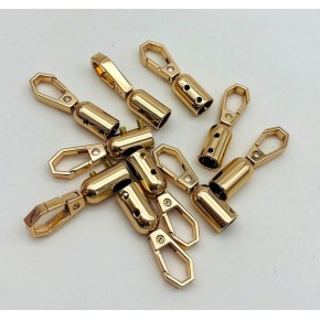 Çanta Aksesuar 9 mm Light Gold Renk Kancalı Kovan 10 Adet