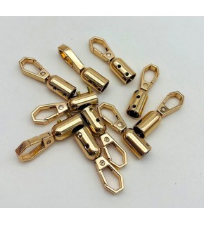 Çanta Aksesuar 9 mm Light Gold Renk Kancalı Kovan 10 Adet