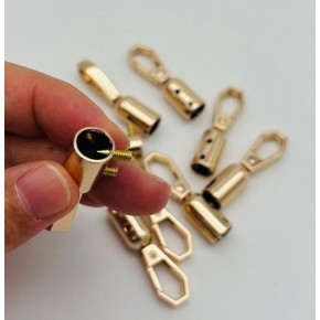 Çanta Aksesuar 9 mm Light Gold Renk Kancalı Kovan 10 Adet