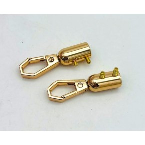 Çanta Aksesuar 9 mm Light Gold Renk Kancalı Kovan 2 Adet