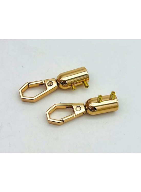 Çanta Aksesuar 9 mm Light Gold Renk Kancalı Kovan 2 Adet