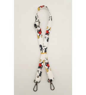 Çanta Aksesuar 90 Cm Miki Mouse Desenli Kırmızı Renk Ayarlamalı Çanta Sapı