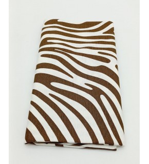 Çanta Aksesuar 90X50 Cm Duck Astarlık Kumaş Kahve Zebra Desen No:05