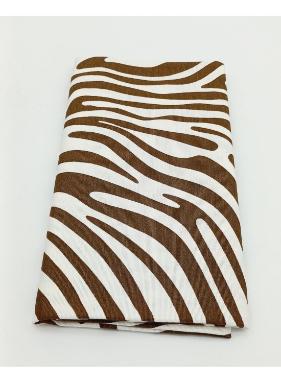 Çanta Aksesuar 90X50 Cm Duck Astarlık Kumaş Kahve Zebra Desen No:05