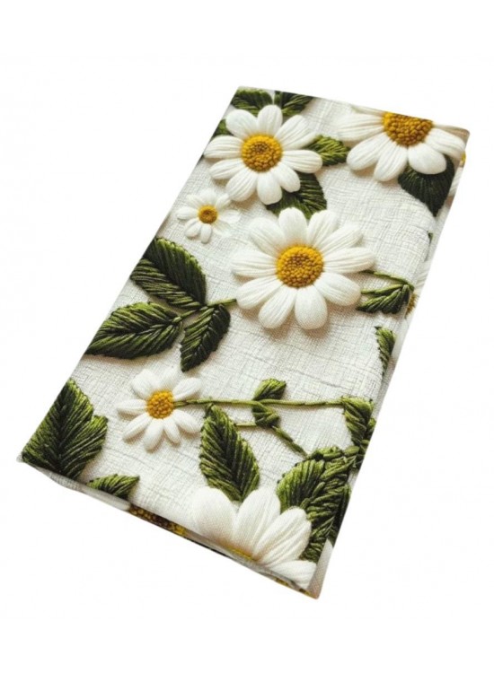 Çanta Aksesuar 90x50 cm Duck Astarlık Kumaş Papatya Desen