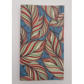 Çanta Aksesuar 90X50 Cm Duck Astarlık Kumaş Sarma Yaprak Mavi Yeşil Desenli No:18