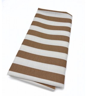 Çanta Aksesuar 90x50 cm Duck Astarlık Kumaş Sütlü Kahve Çizgili