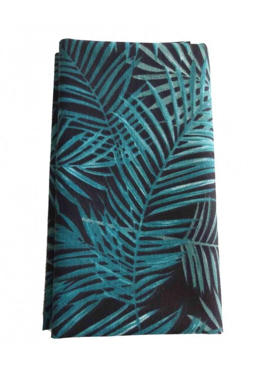 Çanta Aksesuar 90X50 Cm Duck Kumaş Astarlık Koyu Yeşil Yaprak Desen