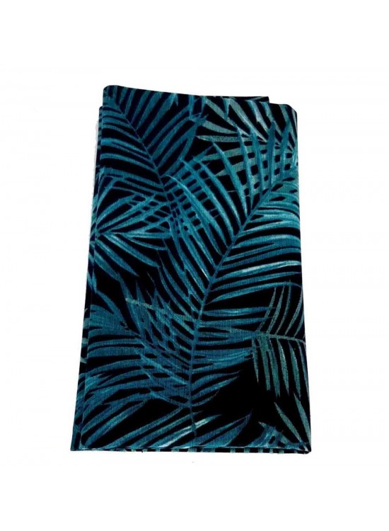 Çanta Aksesuar 90X50 Cm Duck Kumaş Astarlık Lacivert Yaprak Desen