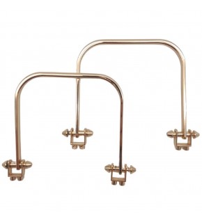 Çanta Aksesuar 9x9 cm Light Gold Renk Vidalı Metal Çanta Tutma Sapı