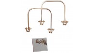 Çanta Aksesuar 9x9 cm Light Gold Renk Vidalı Metal Çanta Tutma Sapı