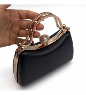 Çanta Aksesuar Abiye Çanta Kalıbı Çift Saplı Model  Light Gold Metalli  (NO:223)