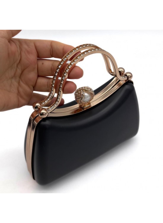 Çanta Aksesuar Abiye Çanta Kalıbı Çift Saplı Model  Light Gold Metalli  (NO:223)