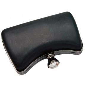 Çanta Aksesuar Abiye Çanta Kalıbı Tektaşlı Füme  Metalli  (NO:65)