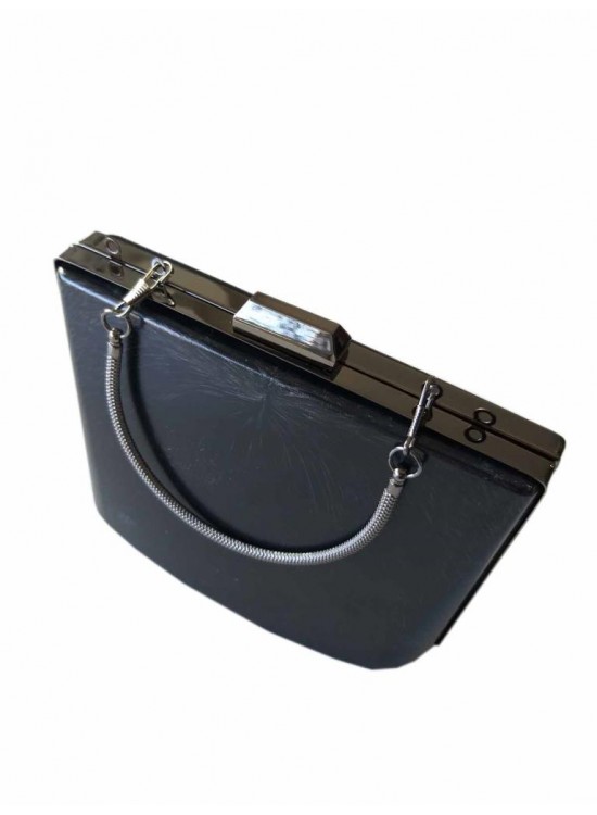 Çanta Aksesuar Abiye Çanta Kalıbı Tutma Saplı Füme Metalli