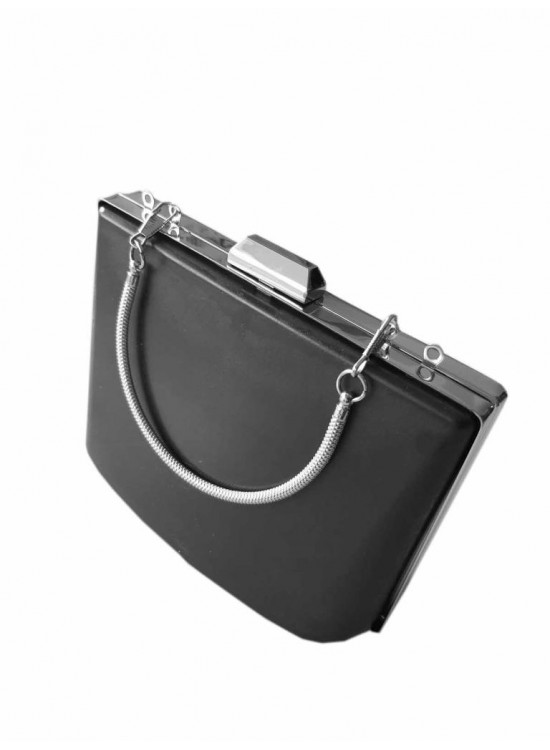 Çanta Aksesuar Abiye Çanta Kalıbı Tutma Saplı Gümüş Metalli