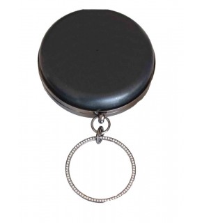 Çanta Aksesuar Abiye Çanta Kalıbı Yuvarlak Füme Metal