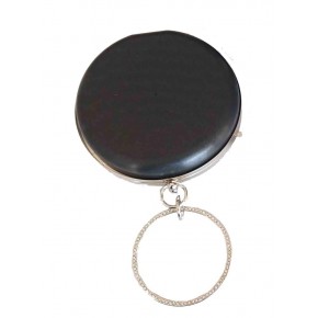 Çanta Aksesuar Abiye Çanta Kalıbı Yuvarlak Gümüş Metal