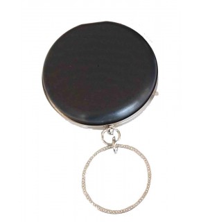 Çanta Aksesuar Abiye Çanta Kalıbı Yuvarlak Gümüş Metal