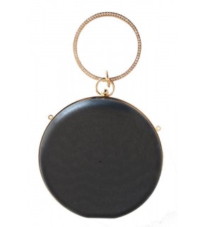 Çanta Aksesuar Abiye Çanta Kalıbı Yuvarlak Lİght Gold Metalli (Astarlı)