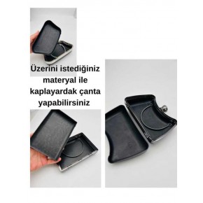 Çanta Aksesuar Abiye Çanta Kalıbı Yuvarlak Lİght Gold Metalli (Astarlı)