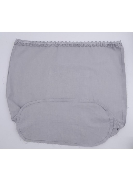 Çanta Aksesuar Açık Gri 25X12 Cm Oval Tabanlı Dikilmiş Fermuarsız Astar