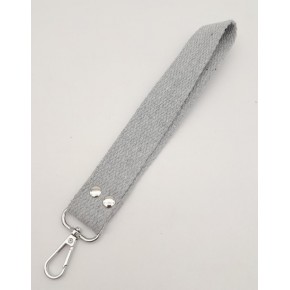 Çanta Aksesuar Açık Gri Pamuklu Kolon Elcik Gümüş Metalli