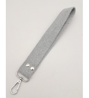 Çanta Aksesuar Açık Gri Pamuklu Kolon Elcik Gümüş Metalli