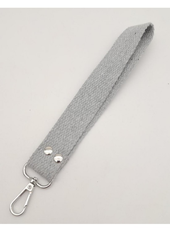 Çanta Aksesuar Açık Gri Pamuklu Kolon Elcik Gümüş Metalli