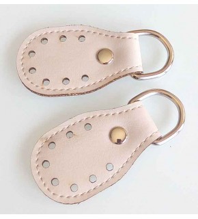 Çanta Aksesuar Açık Krem Renk, Sapların Uç Kısmına Dikmek İçin Deri Aparat.