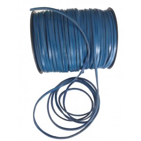 Çanta Aksesuar Açık Lacivert Renk Gerçek Deri 3 Mm Şerit Deri İp