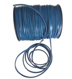 Çanta Aksesuar Açık Lacivert Renk Gerçek Deri 3 Mm Şerit Deri İp