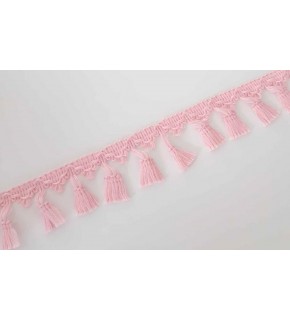 Çanta Aksesuar Açık Pembe Renk Püsküllü Şerit Süs