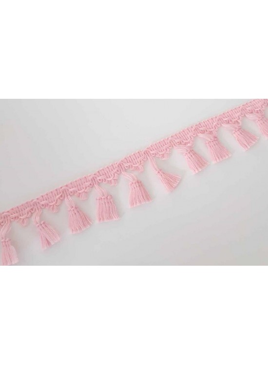 Çanta Aksesuar Açık Pembe Renk Püsküllü Şerit Süs Çanta Aksesuar Açık Pembe Renk Püsküllü Şerit Süs