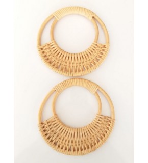 Çanta Aksesuar Açık Renk Gerçek Bambu Çanta Sapı 17 Cm No:17