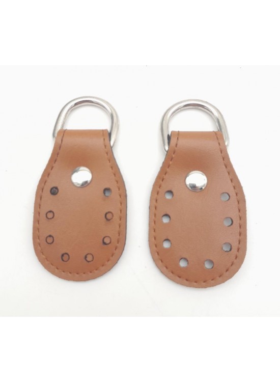 Çanta Aksesuar Açık Taba Çift Kat Dikişli Suni Deri Sapucu Böce Gümüş Metalli